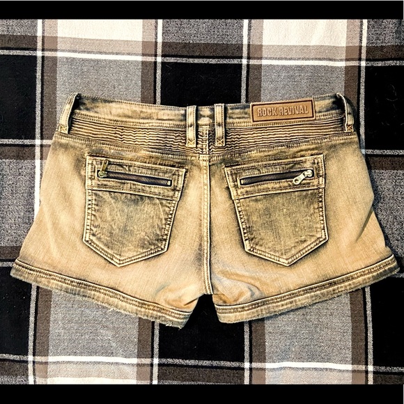 Rock Revival Moto Black And Rust Denim 